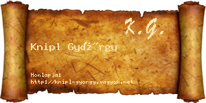 Knipl György névjegykártya